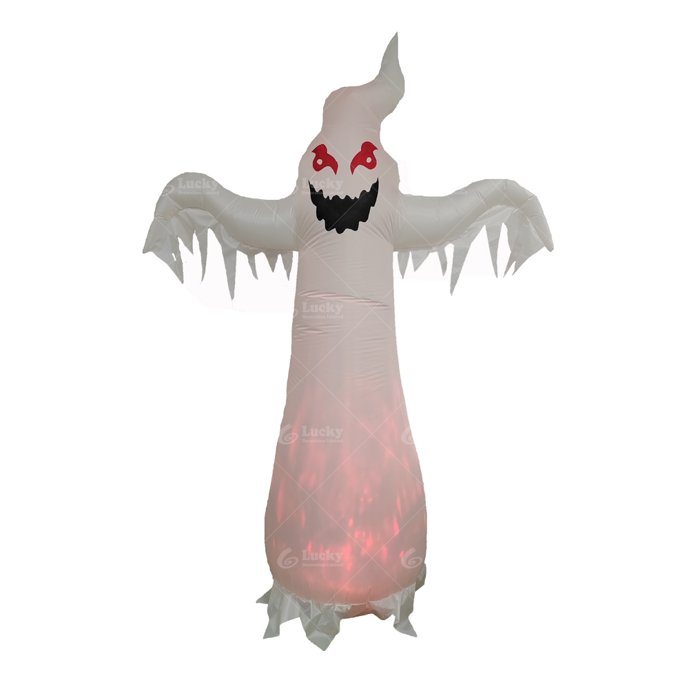 Halloween Inflatable Ghost With Scary Face White Ghost Inflatable Scary 