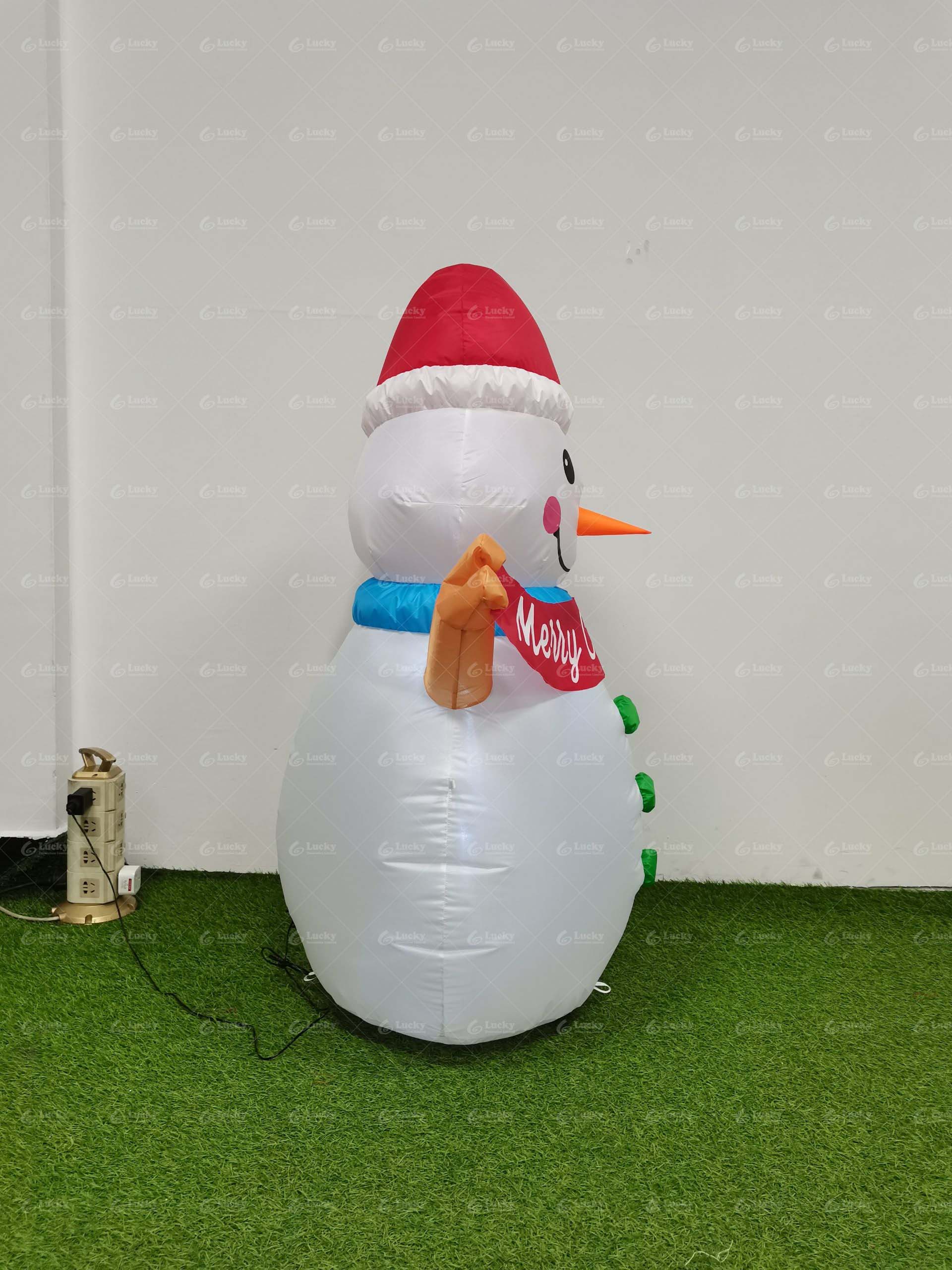 4FT TALL SNOWMAN BLOW UP BUILT IN LED LIGHTS CHRISTAMS INDOOR OUTDOOR ...