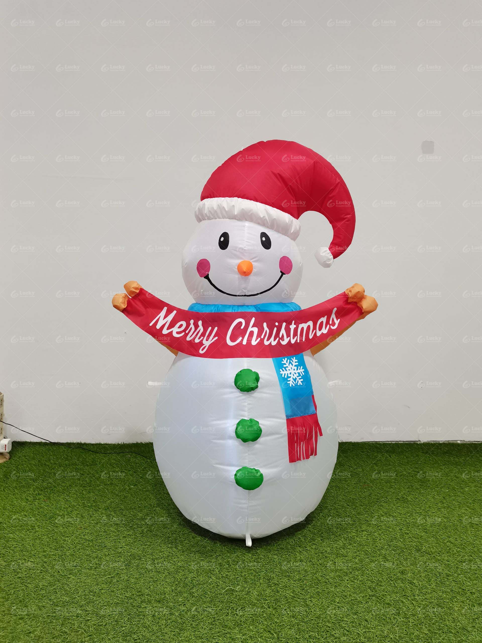 4FT TALL SNOWMAN BLOW UP BUILT IN LED LIGHTS CHRISTAMS INDOOR OUTDOOR ...