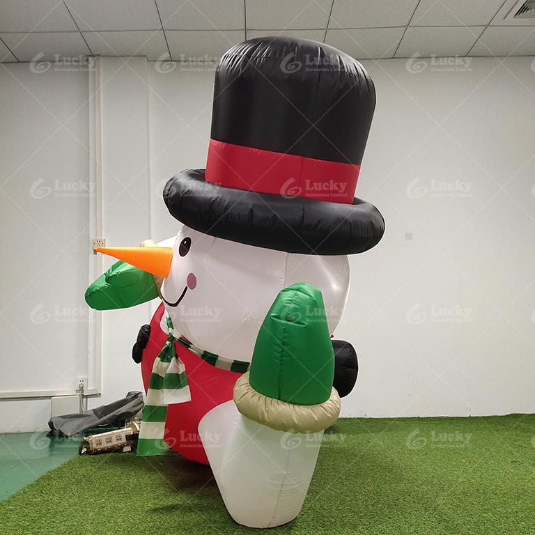 6FT INFLATABLE SNOWMAN BUILD IN LED LIGHTS CHRISTMAS INDOOR OUTDOOR ...