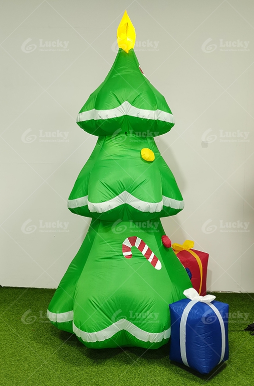 7FT CHRISTMAS TREE WITH LED LIGHTED INFLATABLE YARD ROOM DECORATION ...