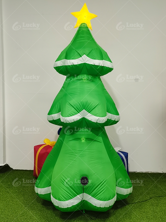7FT CHRISTMAS TREE WITH LED LIGHTED INFLATABLE YARD ROOM DECORATION ...