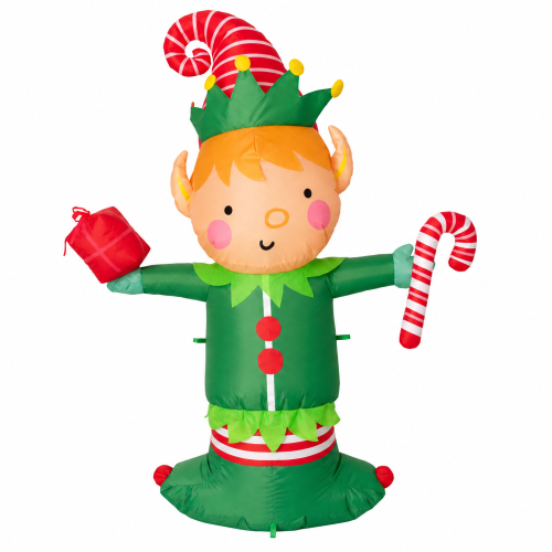 Christmas inflatable decorations;4FT Christmas Elf;indoor/outdoor yard decorations;for Christmas party