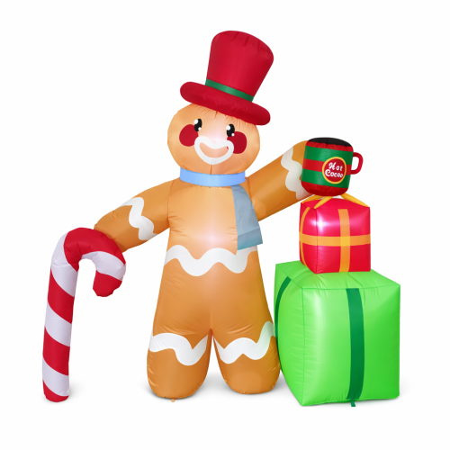 Christmas inflatable decorations;6FT Gingerbread Man;indoor/outdoor yard decorations;for Christmas party