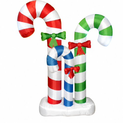 Christmas inflatable decorations;7.5FT 3-Piece Candy Cane;indoor/outdoor yard decorations;for Christmas party