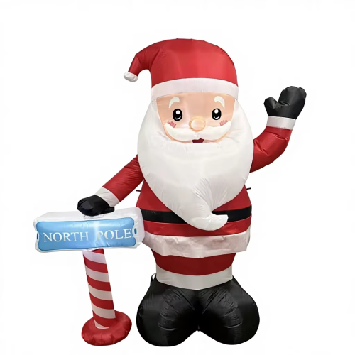Christmas inflatable decorations;2.1M Santa Claus North Pole Sign;indoor/outdoor yard decorations;for Christmas party